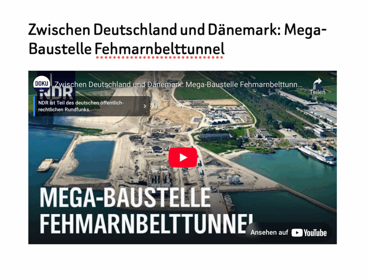 Zwischen Deutschland und Dänemark: Mega-Baustelle Fehmarnbelttunnel 