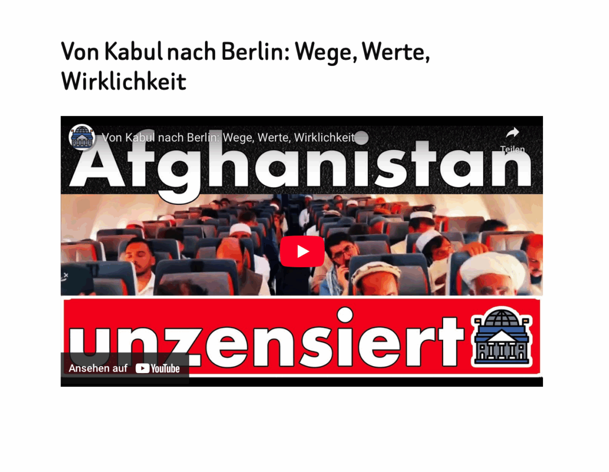 Von Kabul nach Berlin: Wege, Werte, Wirklichkeit