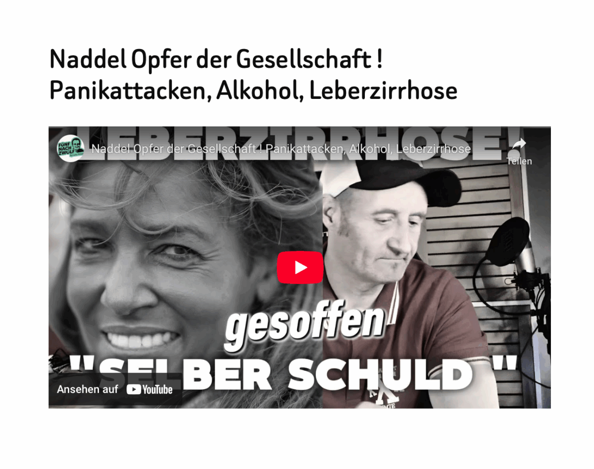 Naddel Opfer der Gesellschaft ! Panikattacken, Alkohol, Leberzirrhose
