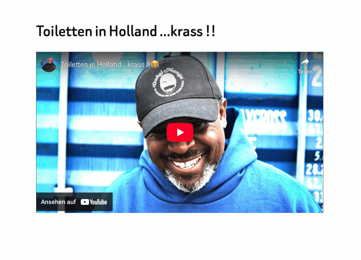 Toiletten in Holland …krass !!