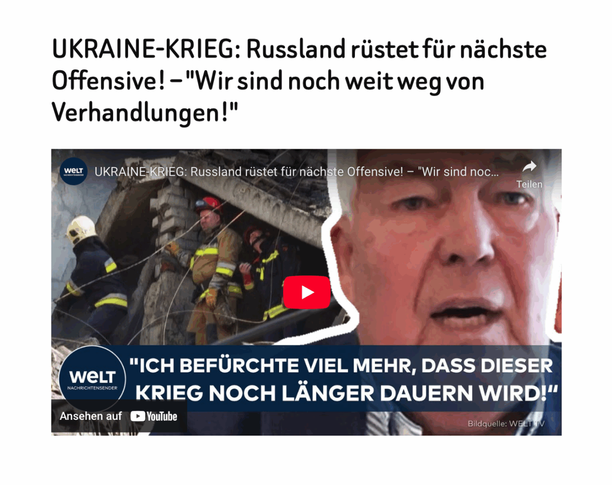 UKRAINE-KRIEG: Russland rüstet für nächste Offensive! – „Wir sind noch weit weg von Verhandlungen!“