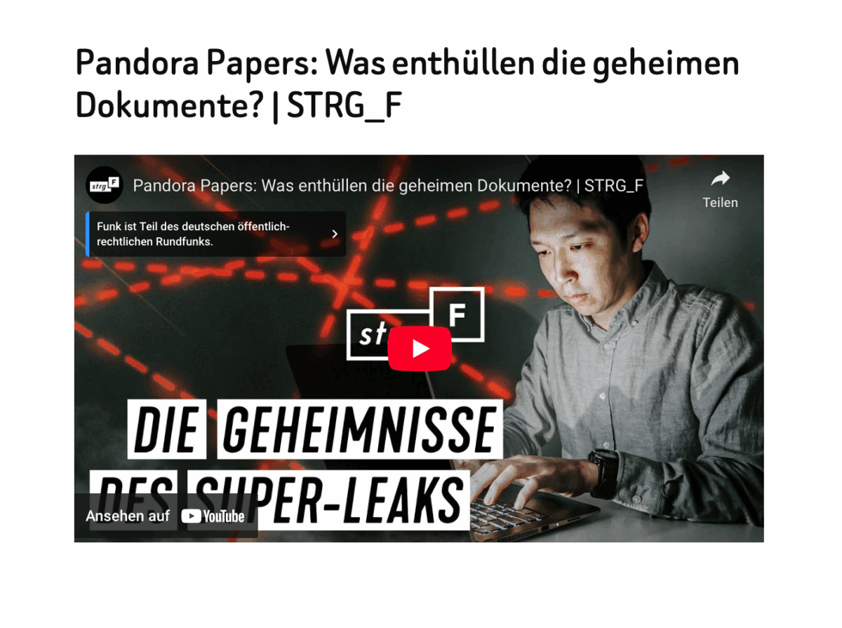 Pandora Papers: Was enthüllen die geheimen Dokumente? | STRG_F