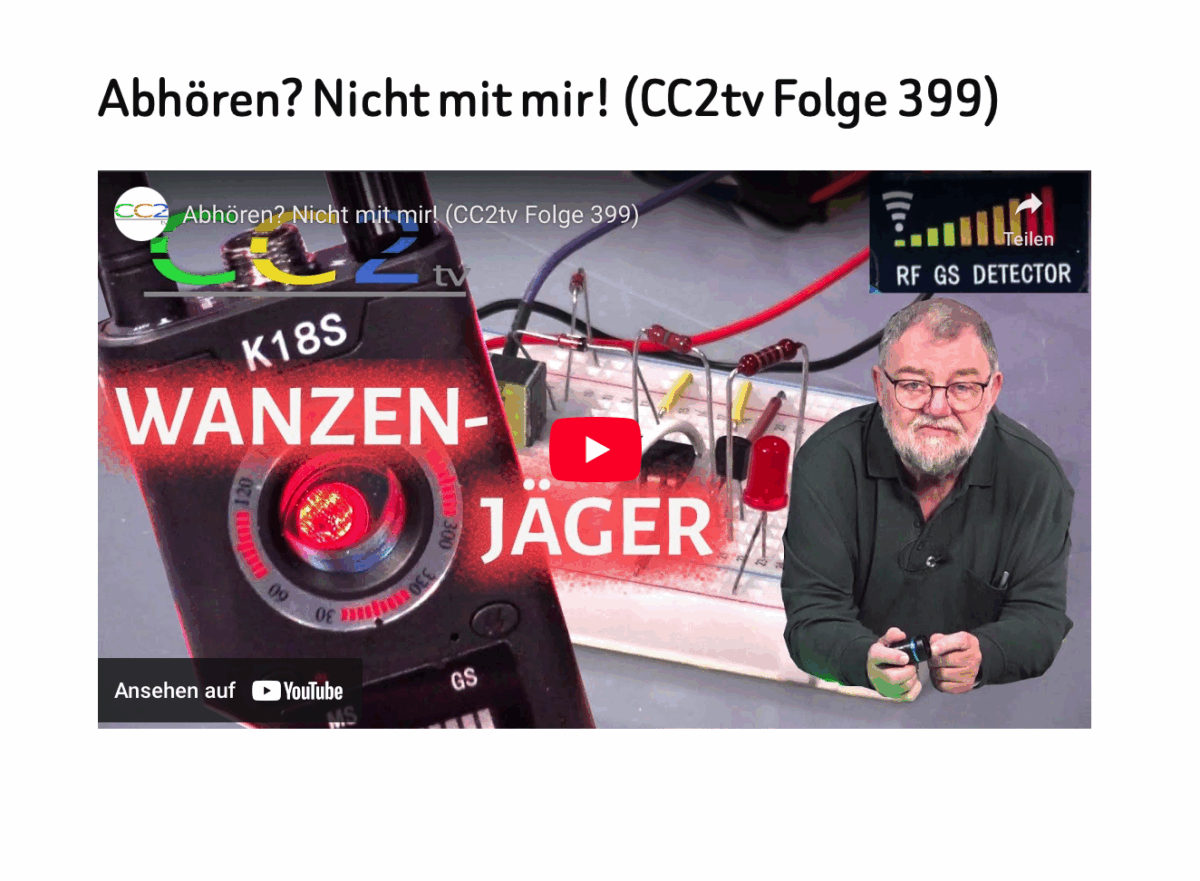 Abhören? Nicht mit mir! (CC2tv Folge 399)