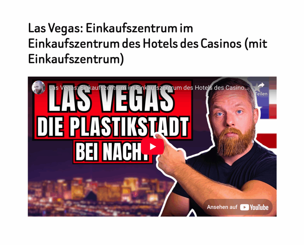 Las Vegas: Einkaufszentrum im Einkaufszentrum des Hotels des Casinos (mit Einkaufszentrum)