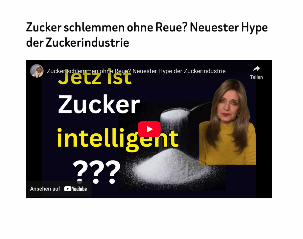 Zucker schlemmen ohne Reue? Neuester Hype der Zuckerindustrie