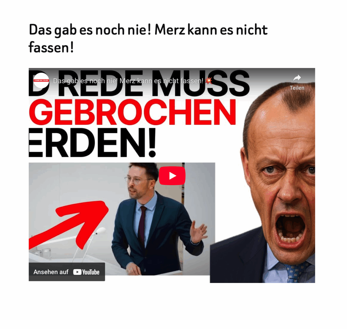 Das gab es noch nie! Merz kann es nicht fassen!