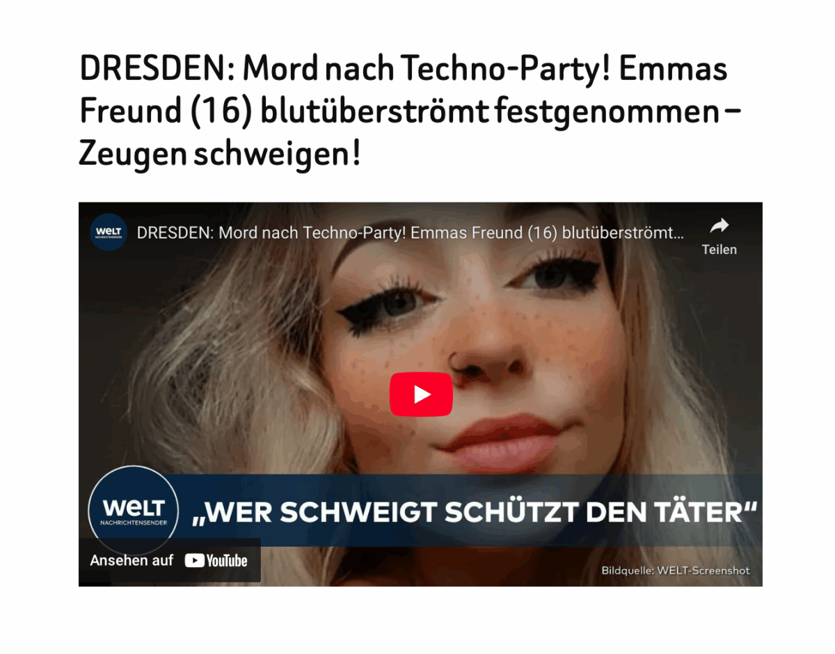 DRESDEN: Mord nach Techno-Party! Emmas Freund (16) blutüberströmt festgenommen – Zeugen schweigen!