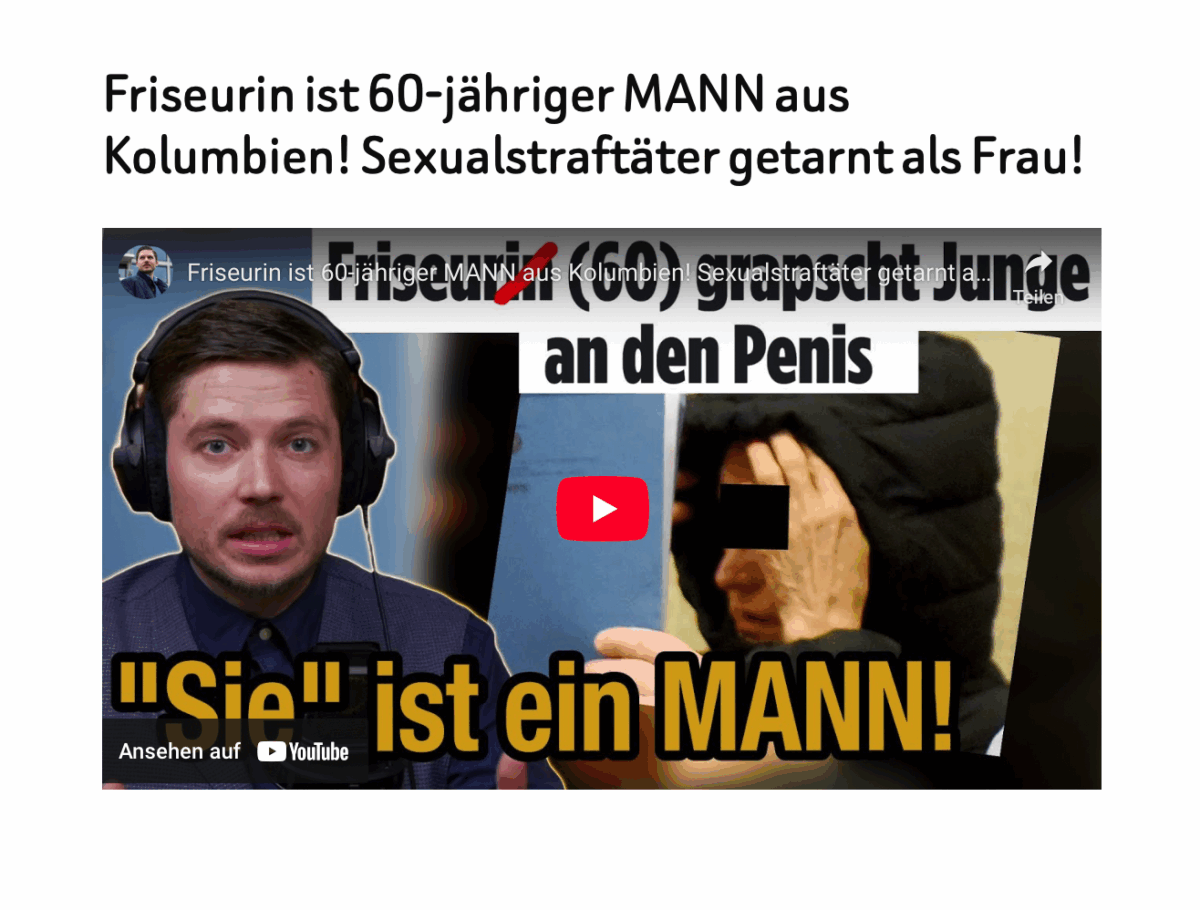 Friseurin ist 60-jähriger MANN aus Kolumbien! Sexualstraftäter getarnt als Frau!