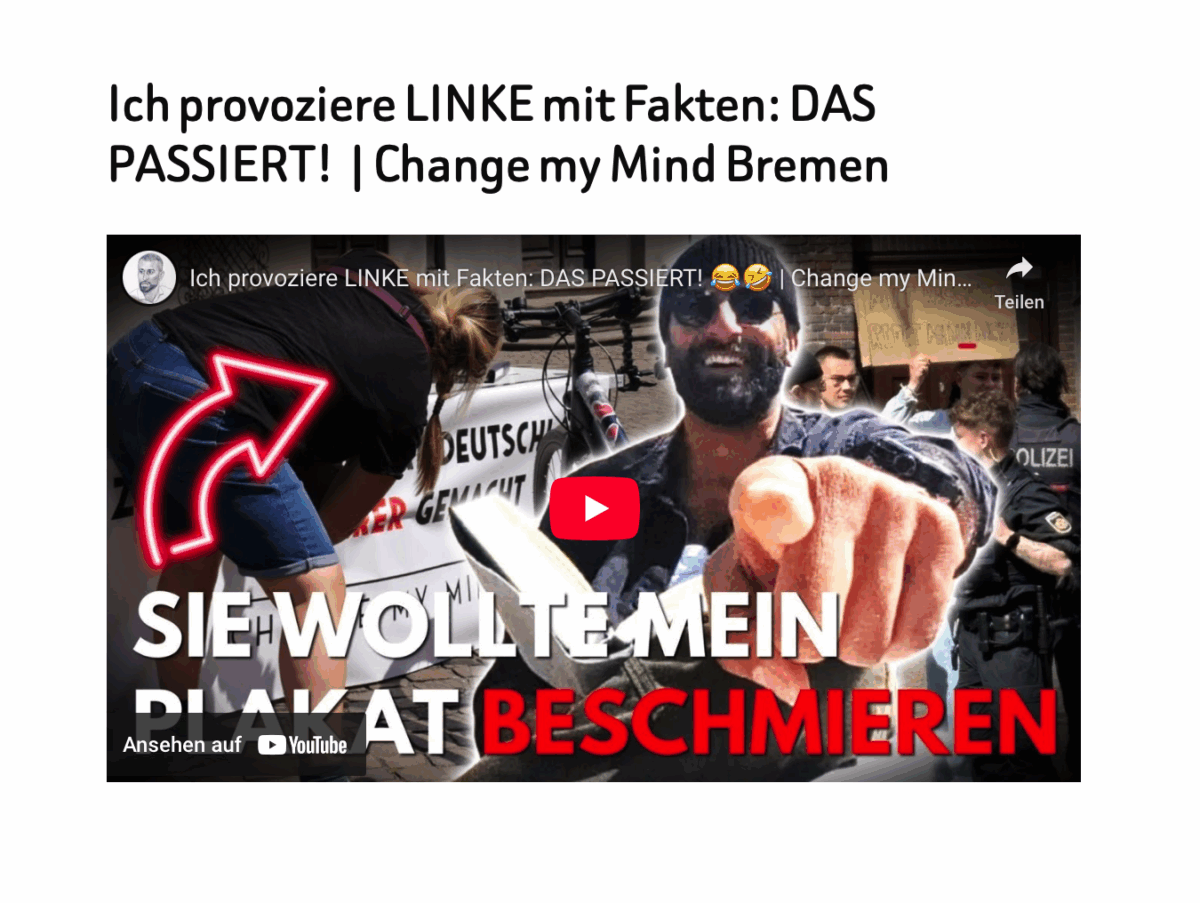 Ich provoziere LINKE mit Fakten: DAS PASSIERT!  | Change my Mind Bremen