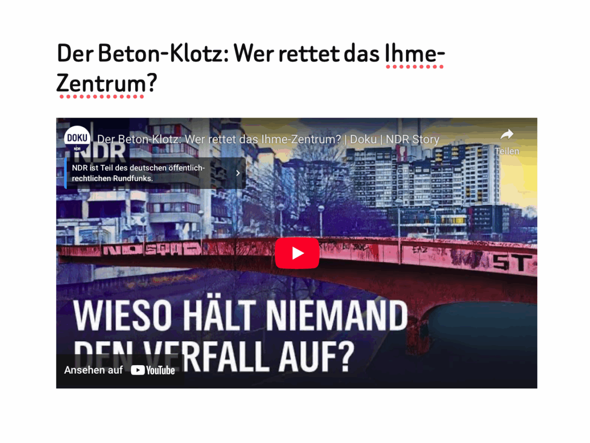 Der Beton-Klotz: Wer rettet das Ihme-Zentrum? 