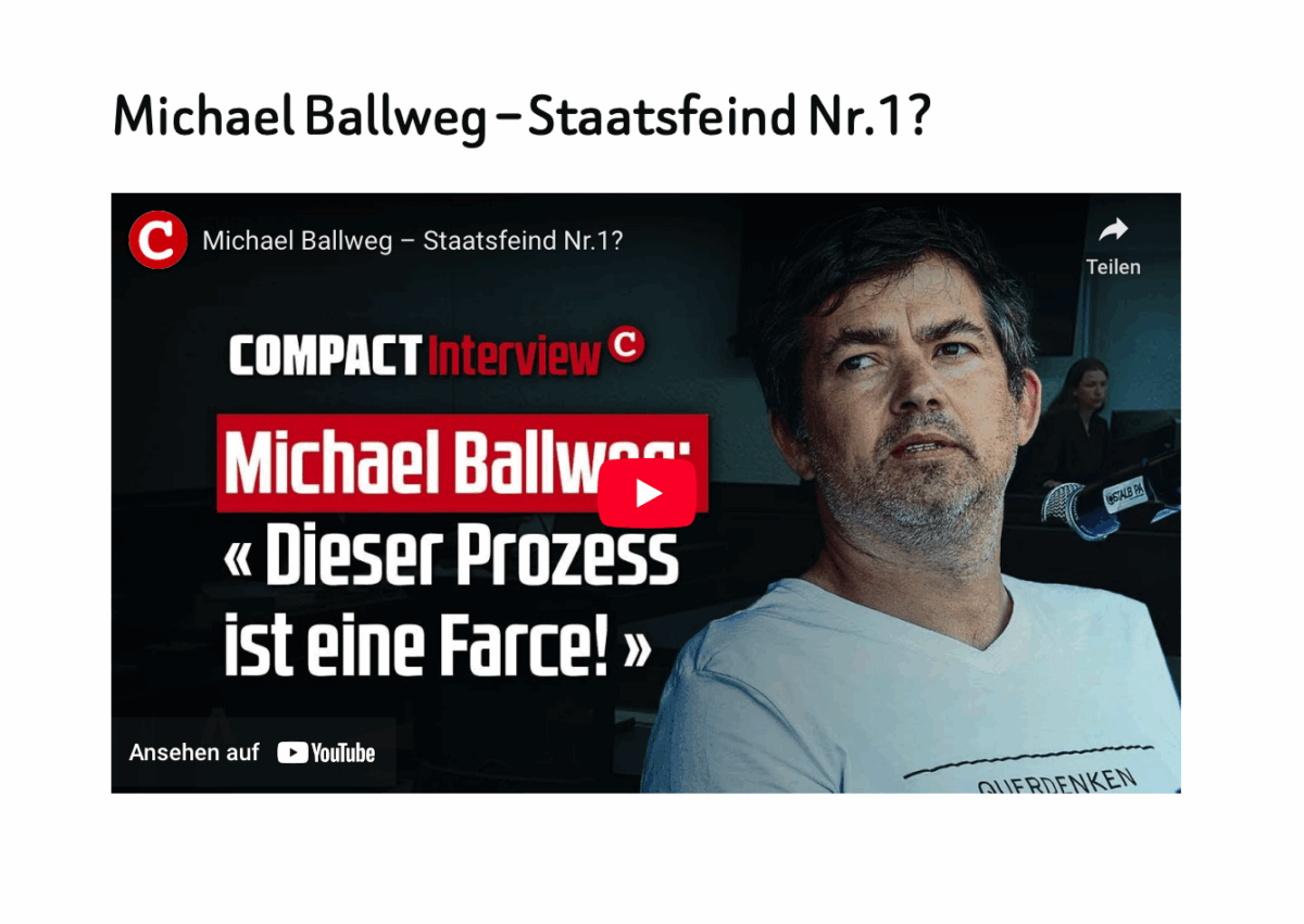 Michael Ballweg – Staatsfeind Nr.1?