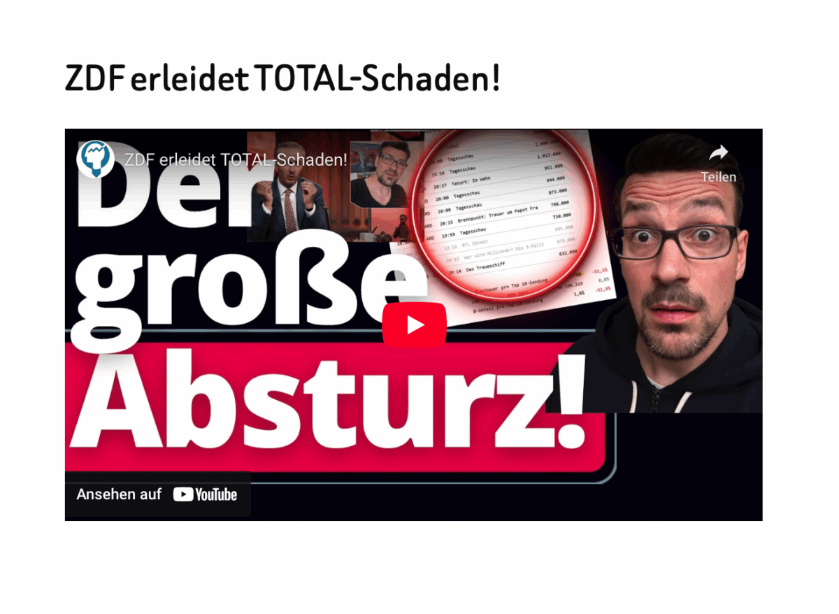 ZDF erleidet TOTAL-Schaden!