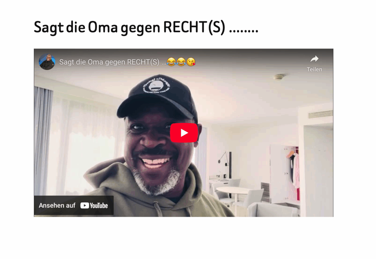 Sagt die Oma gegen RECHT(S) ……..