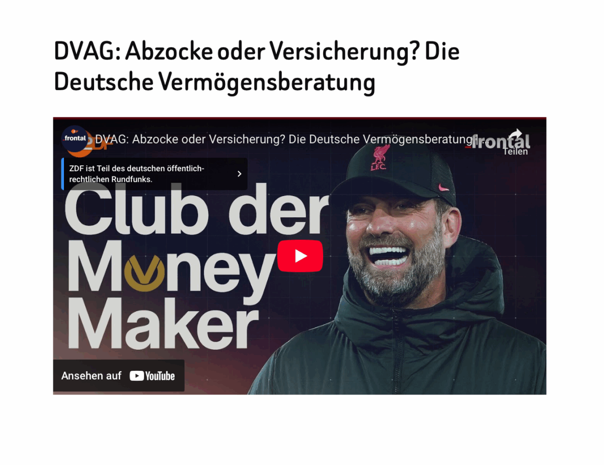DVAG: Abzocke oder Versicherung? Die Deutsche Vermögensberatung 