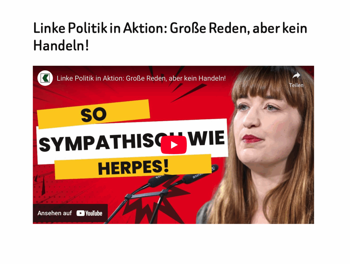 Linke Politik in Aktion: Große Reden, aber kein Handeln!