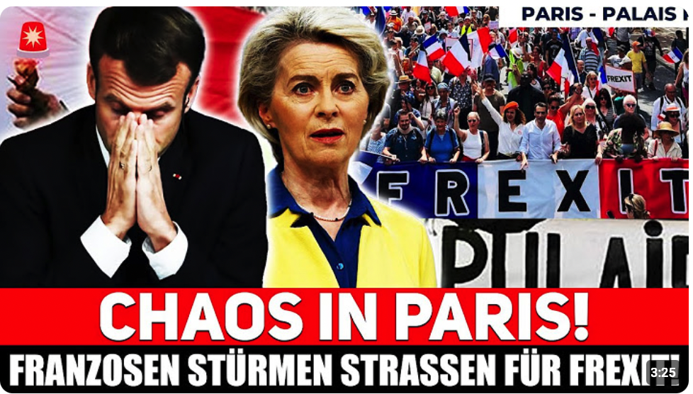 FRANZÖSISCHE REGIERUNG AM ENDE – PATRIOTEN zerreißen EU-FLAGGE und FORDERN FREXIT!