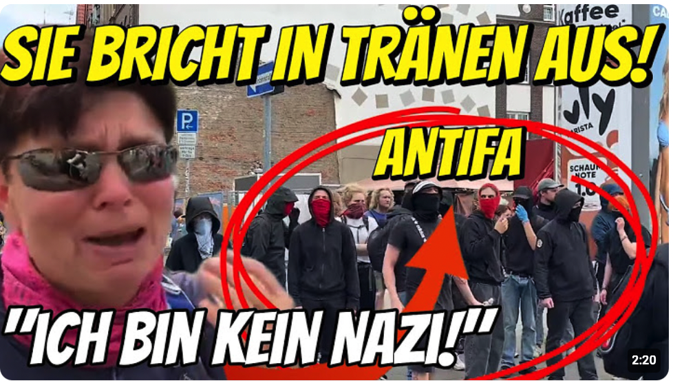 Bürgerin bricht wegen ANTIFA in Tränen aus 