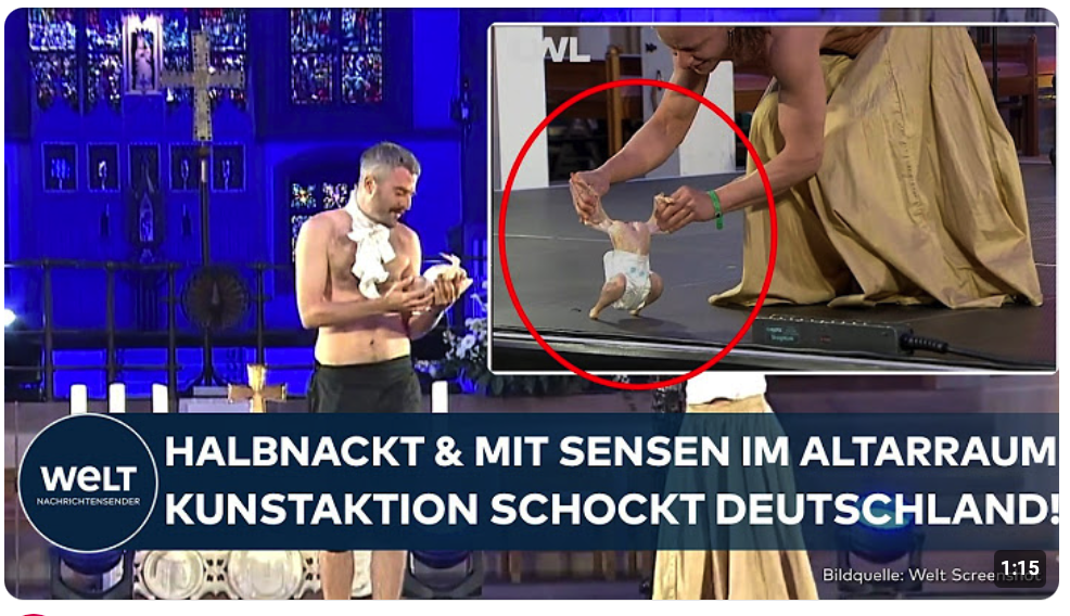 SKANDAL IM DOM: Kunstaktion mit Hähnchen & Sensen schockiert Paderborn – Gläubige empört!