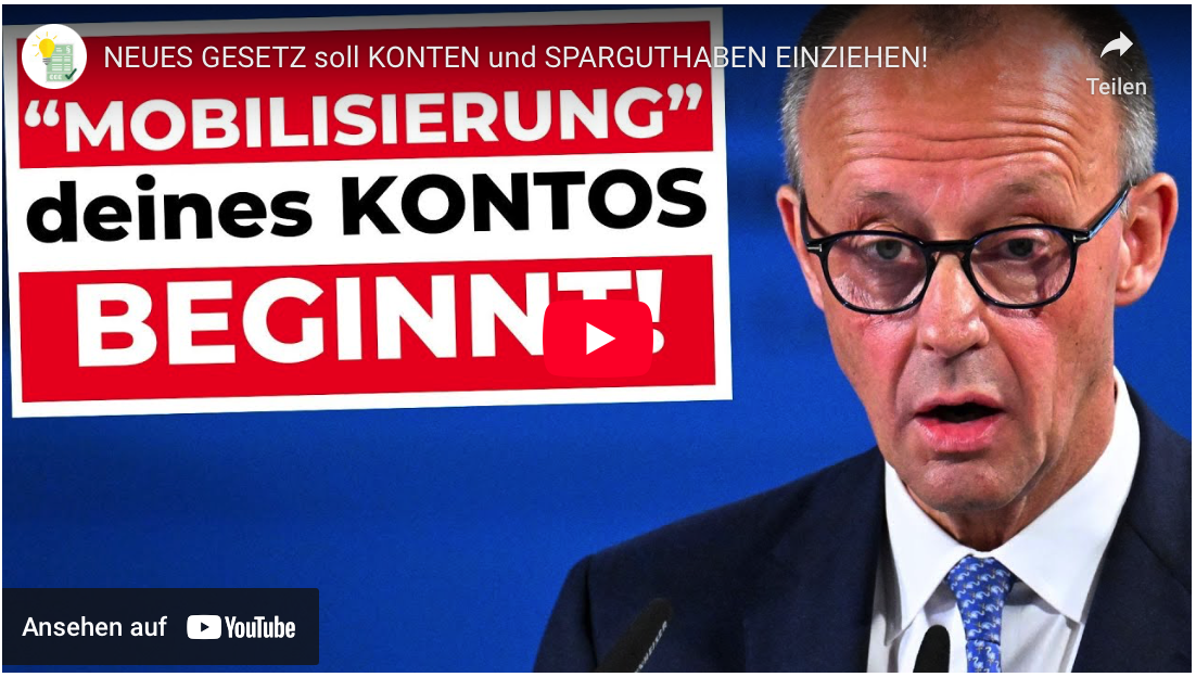 NEUES GESETZ soll KONTEN und SPARGUTHABEN EINZIEHEN!
