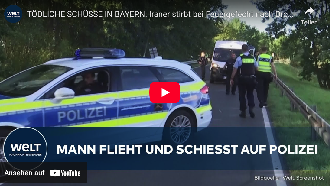 TÖDLICHE SCHÜSSE IN BAYERN: Iraner stirbt bei Feuergefecht nach Drogenfahrt aus Tschechien!