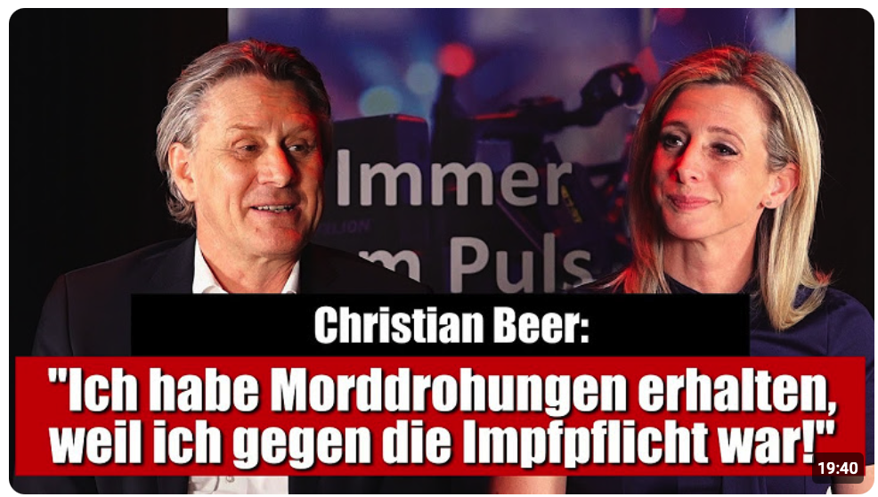 „Ich habe Morddrohungen erhalten, weil ich gegen die Impfpflicht war“ – Christian Beer im RTV Talk