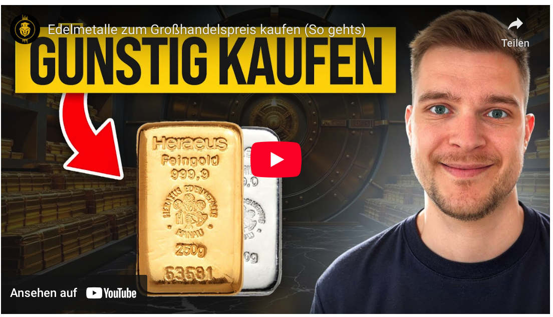 Edelmetalle zum Großhandelspreis kaufen (So gehts)