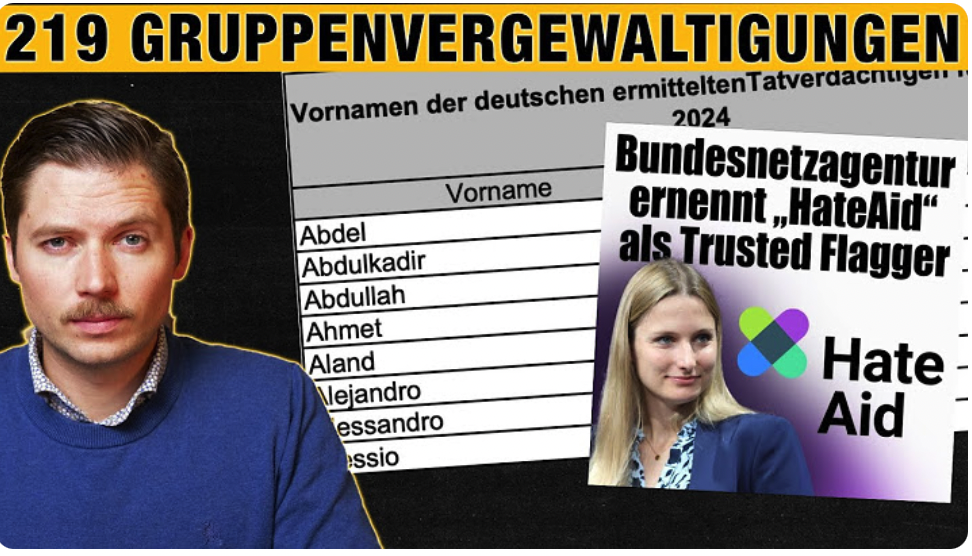 HateAid wird Trustedflagger, NRW 219 Gruppenvergewaltigungen – DAS sind die Vornamen! Morgenstern