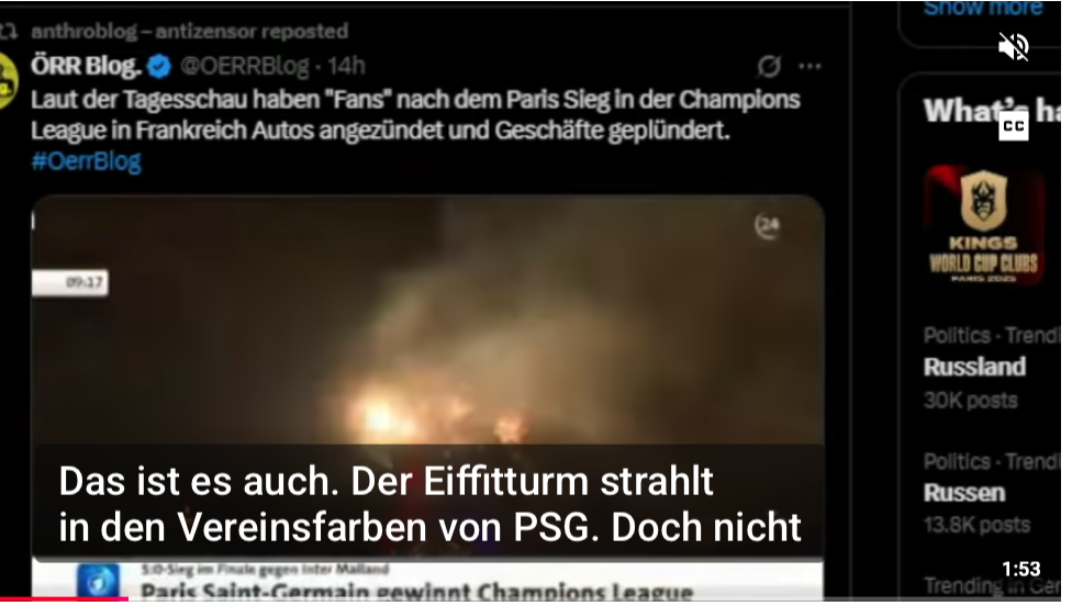 „FANS“ IN PARIS – ÖRR SCHIEßT MAL WIEDER DEN VOGEL AB