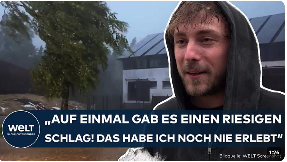 UNWETTER IN BAYERN: „Das habe ich noch nie erlebt!“ Anwohner stehen nach Gewittern vor Trümmern