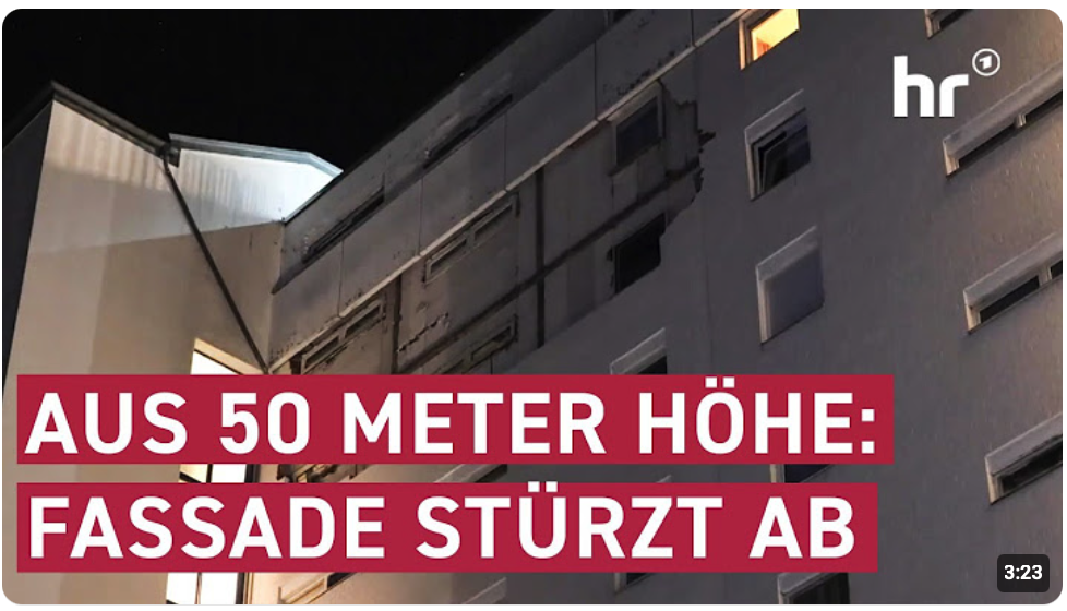 Steinbrocken stürzen aus Fassade: 186 Menschen evakuiert 