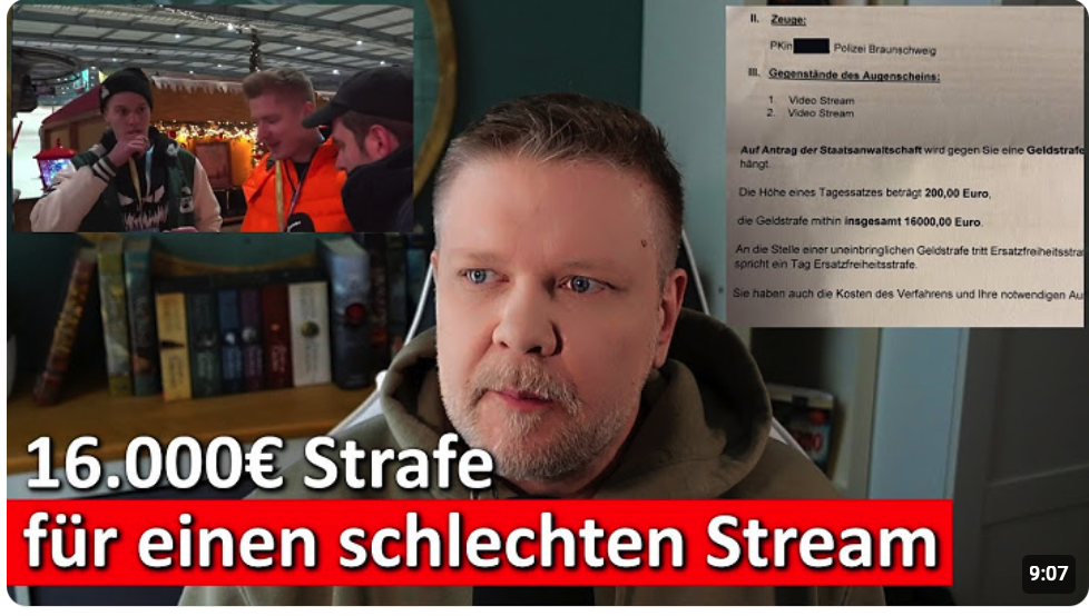 Unfassbarer Strafbefehl: KuchenTV soll für Stream 16.000 € zahlen!