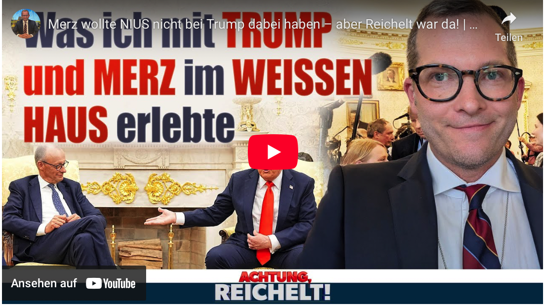 Merz wollte NIUS nicht bei Trump dabei haben – aber Reichelt war da! |