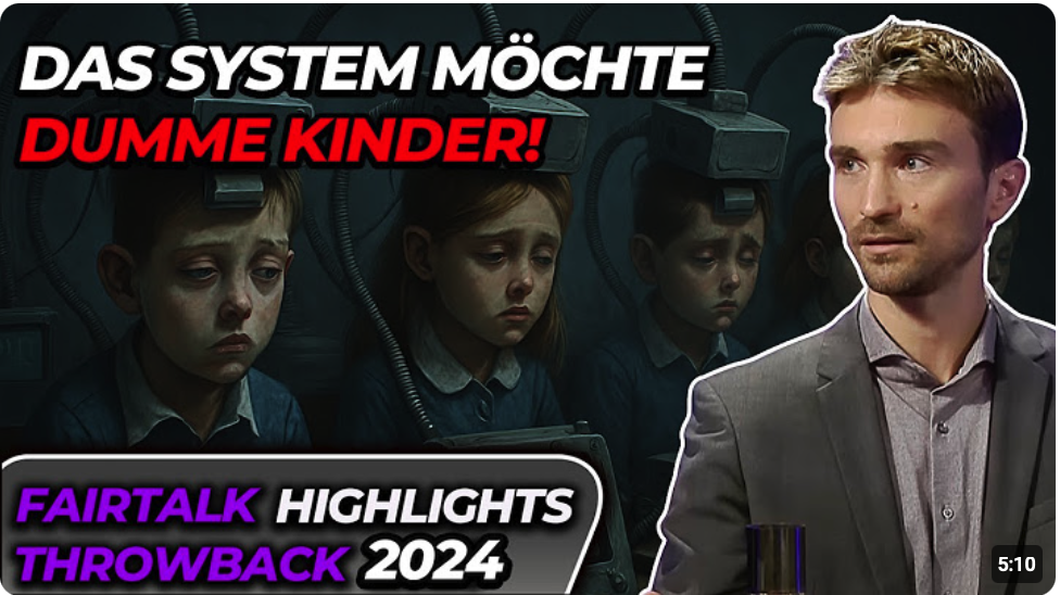 Ohne Schule könnte man die Menschen nicht mehr regieren / Fair Talk / Highlight Clip