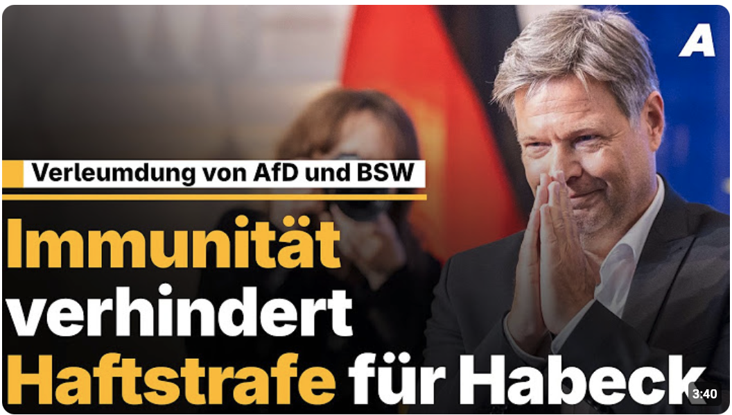Abgeordneten-Immunität verhindert Freiheitsstrafe für Habeck 