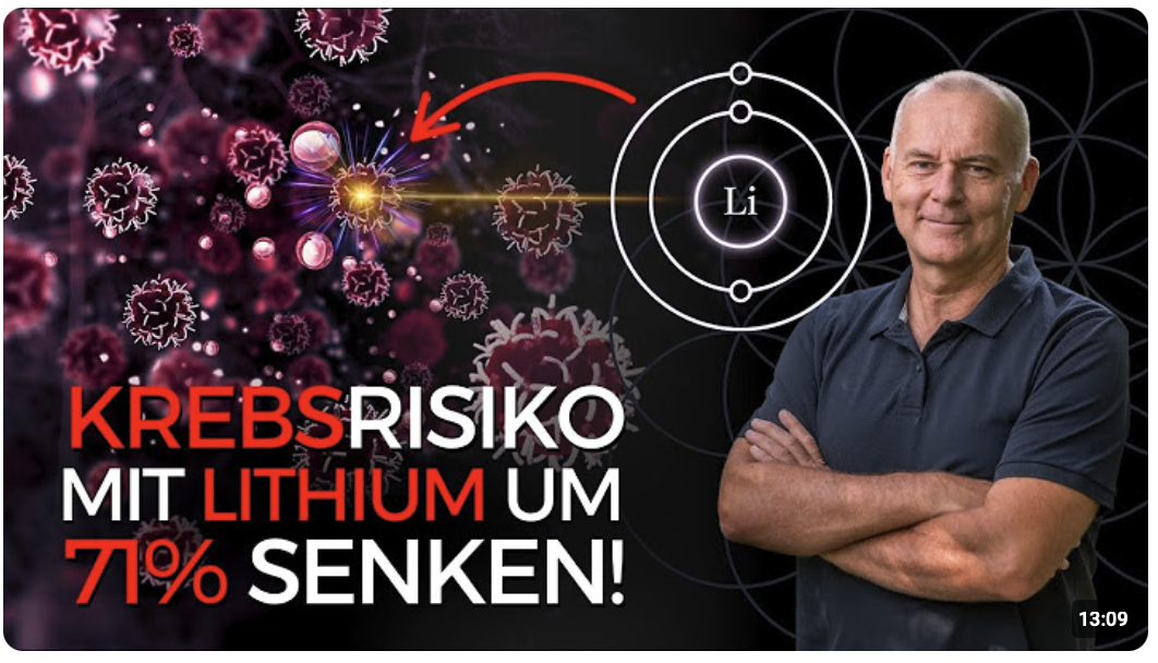 Ein Mangel an essentiellem Lithium erhöht das Krebsrisiko (Sensationsstudie!)