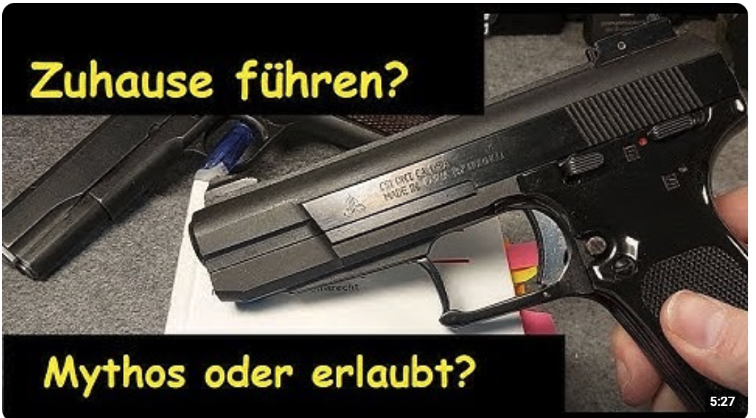 Darf man eine Sportwaffen / Jagdwaffe wirklich „Zuhause führen“? Waffengesetz