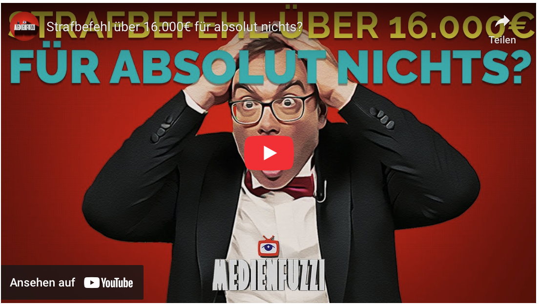 Strafbefehl über 16.000€ für absolut nichts?