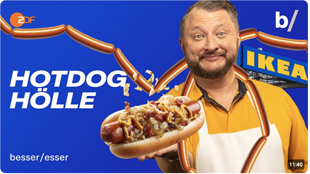 IKEA Irrsinn: Sebastian wurstelt am IKEA-Hotdog rum