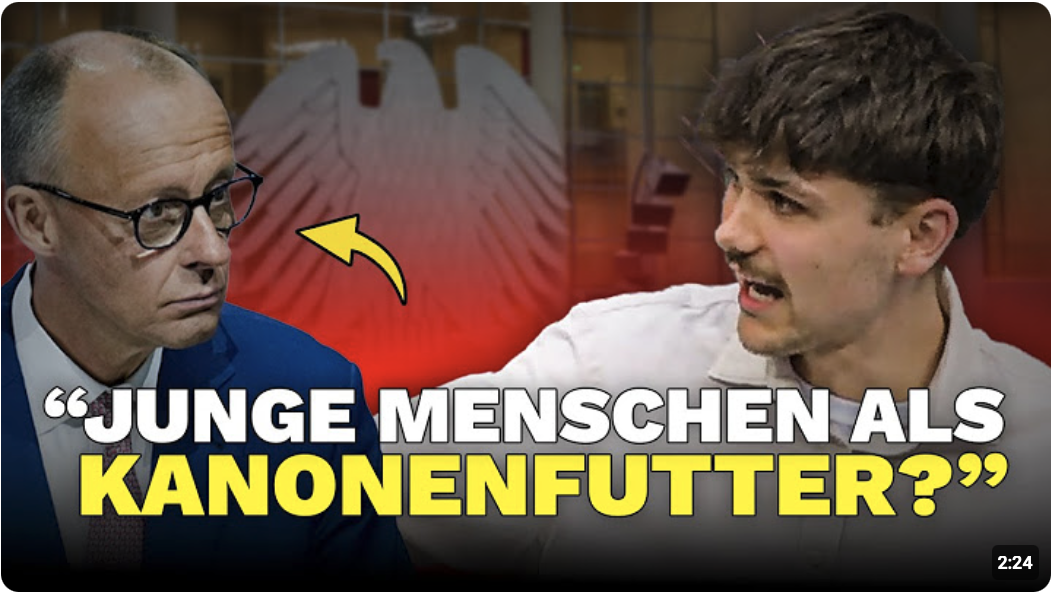 Jüngster Abgeordneter Hat Genug! Die JUGEND lässt sich nicht VERHEIZEN!