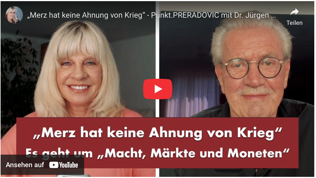 „Merz hat keine Ahnung von Krieg“ – Punkt.PRERADOVIC mit Dr. Jürgen Todenhöfer