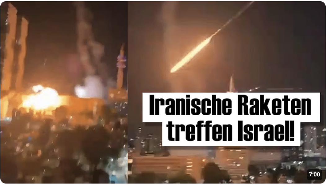 Wahnsinnige Bilder vom iranischen Angriff auf Tel Aviv! Einschlag beim Armee-Hauptquartier!