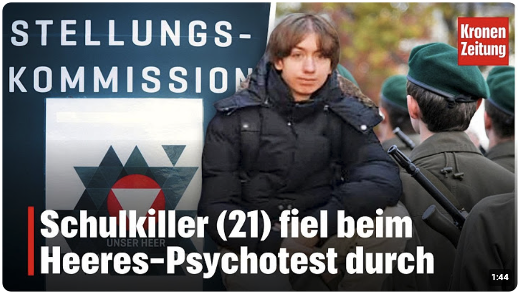 Schulkiller (21) fiel beim Heeres-Psychotest durch 