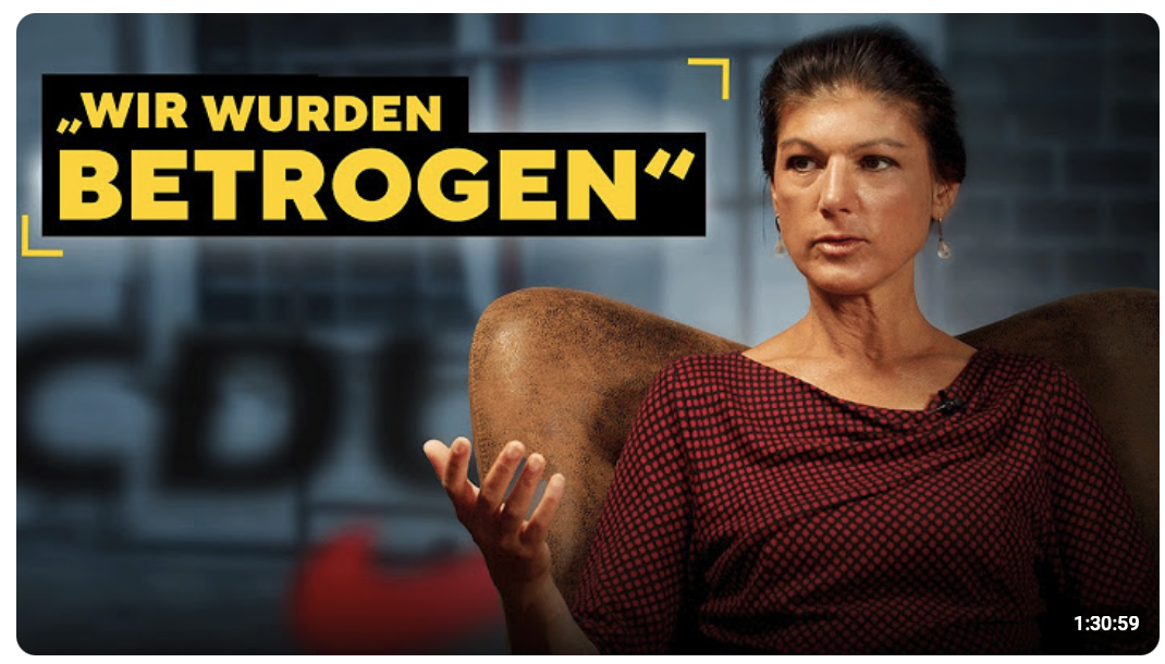 Manipuliert & betrogen: Sarah Wagenknecht rechnet mit dem System ab
