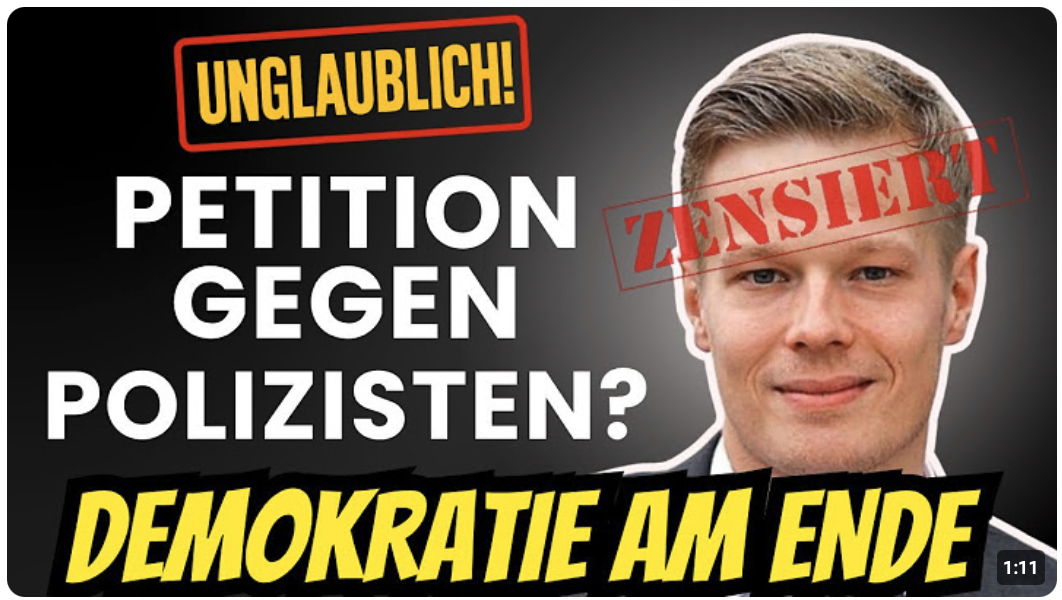  Petition gegen Polizisten: Ostermann soll für Kritik an Migration gefeuert werden!