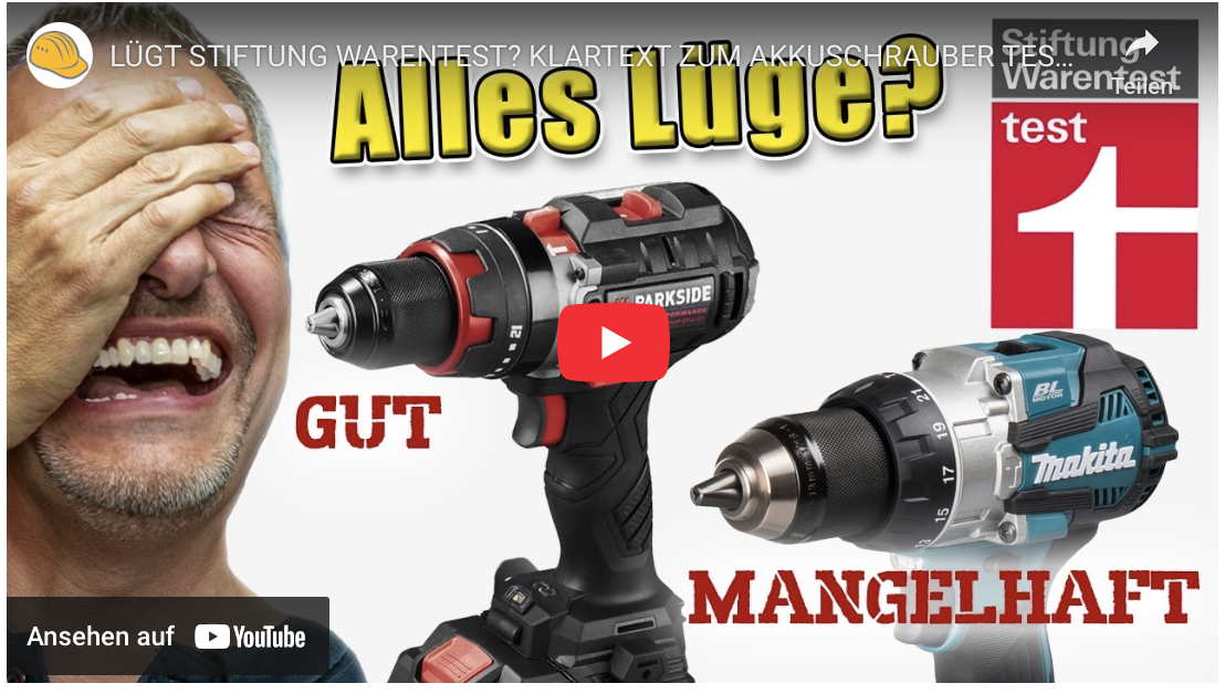 LÜGT STIFTUNG WARENTEST? KLARTEXT ZUM AKKUSCHRAUBER TEST! 
