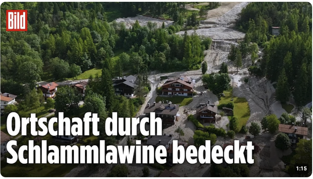 Massiver Erdrutsch in den Dolomiten