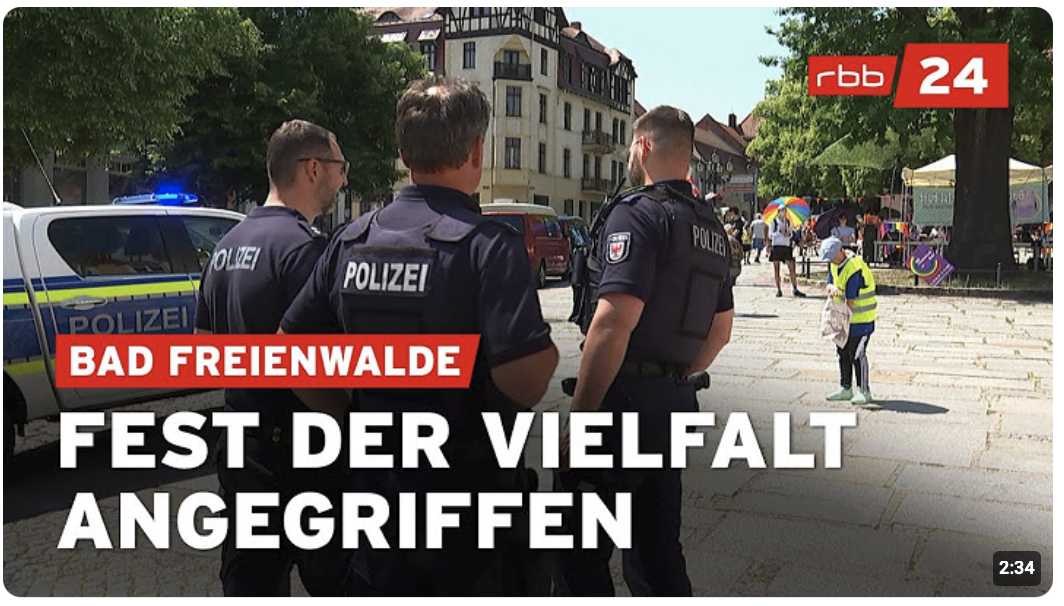 Märkisch-Oderland: Vermummte greifen Besucher von Vielfaltsveranstaltung in Bad Freienwalde an