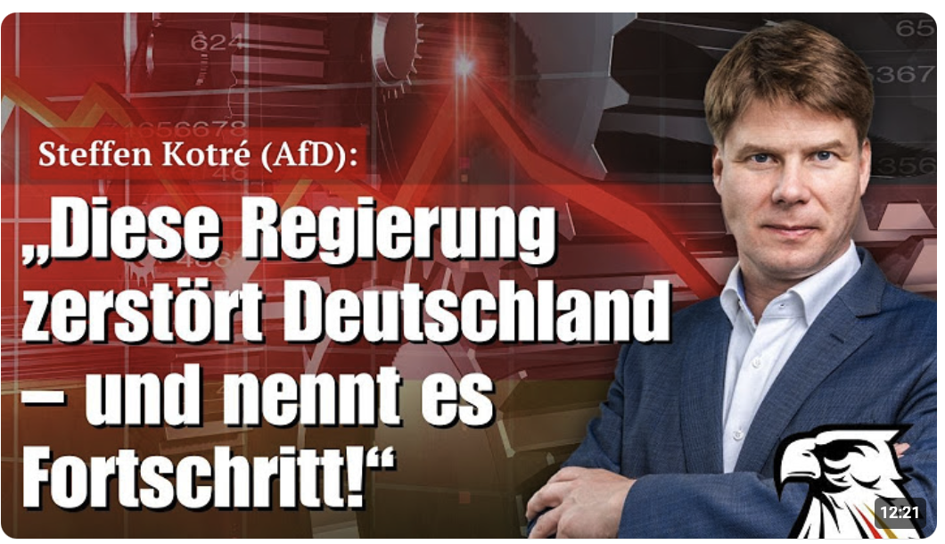 „Diese Regierung zerstört Deutschland – und nennt es Fortschritt!“ |