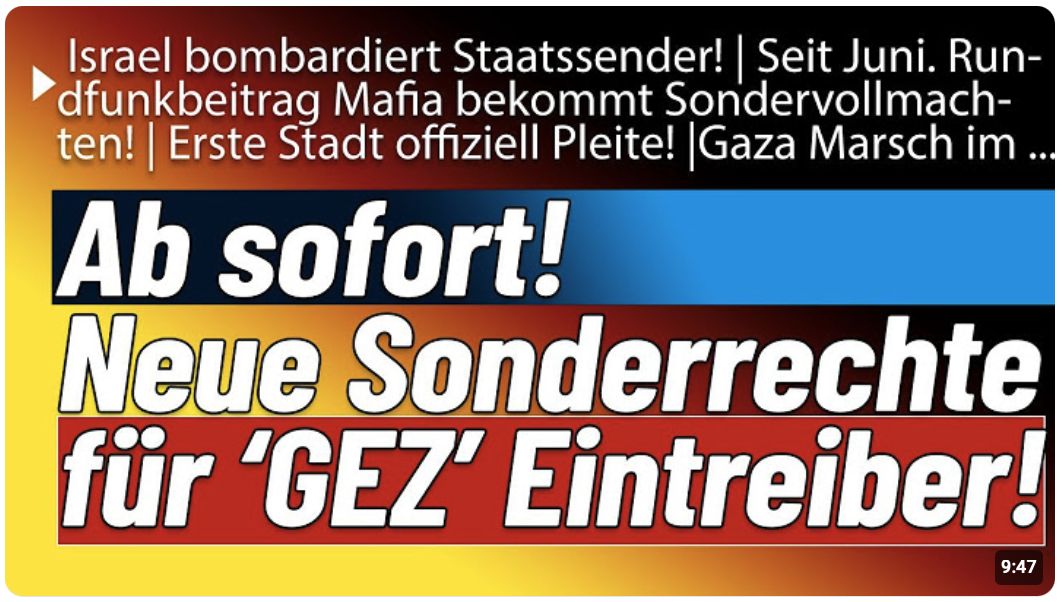 GEZ“ hat ab sofort Sondervollmachten & Erste deutsche Großstadt ist offiziell pleite!