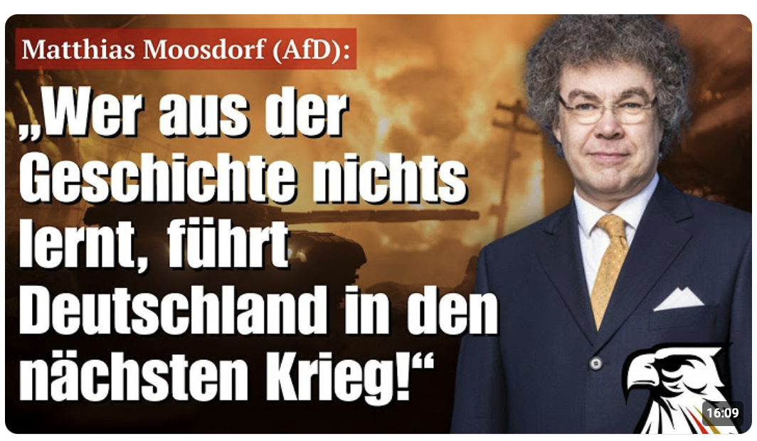 „Wer aus der Geschichte nichts lernt, führt Deutschland in den nächsten Krieg!“